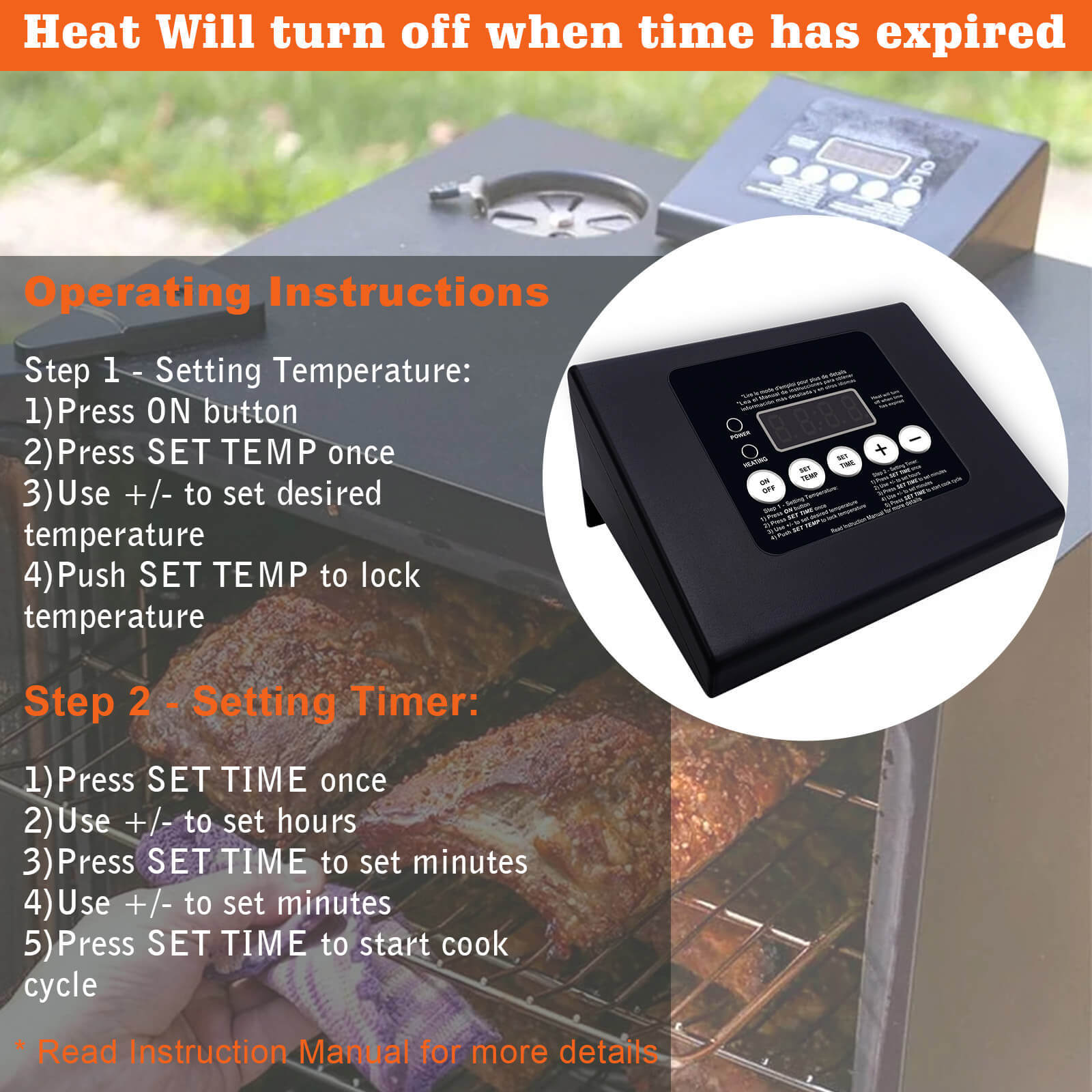 990050048/Control Panel Kit for Masterbuilt Smoker