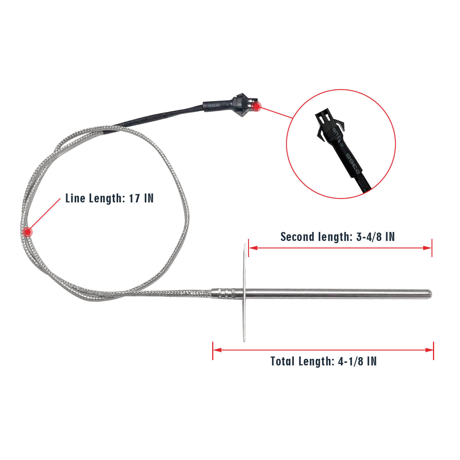 Pit Boss RTD Temperature Sensor Probe, 70224