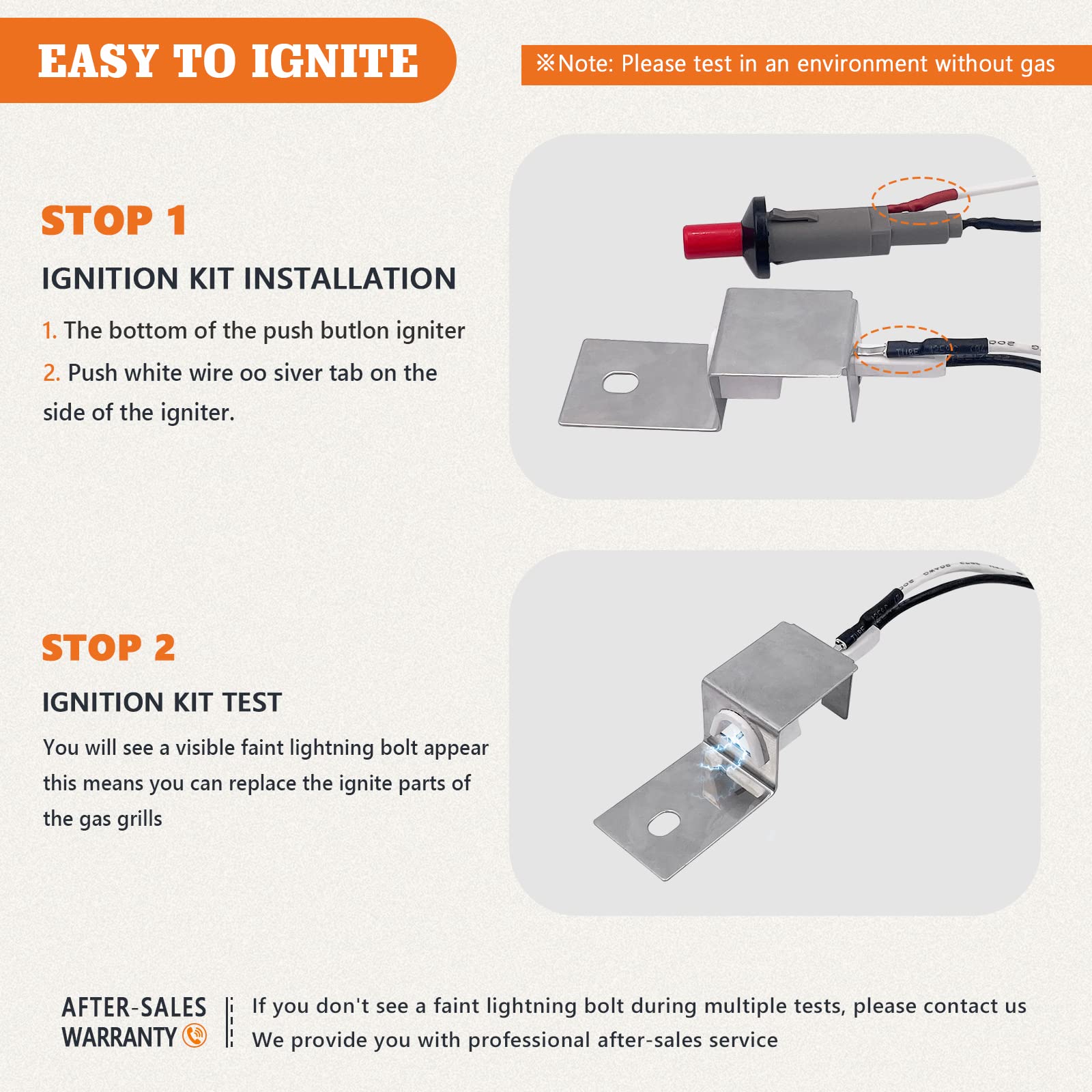 80462 Gas Grill Igniter Kit Replacement for er Q100/Q200
