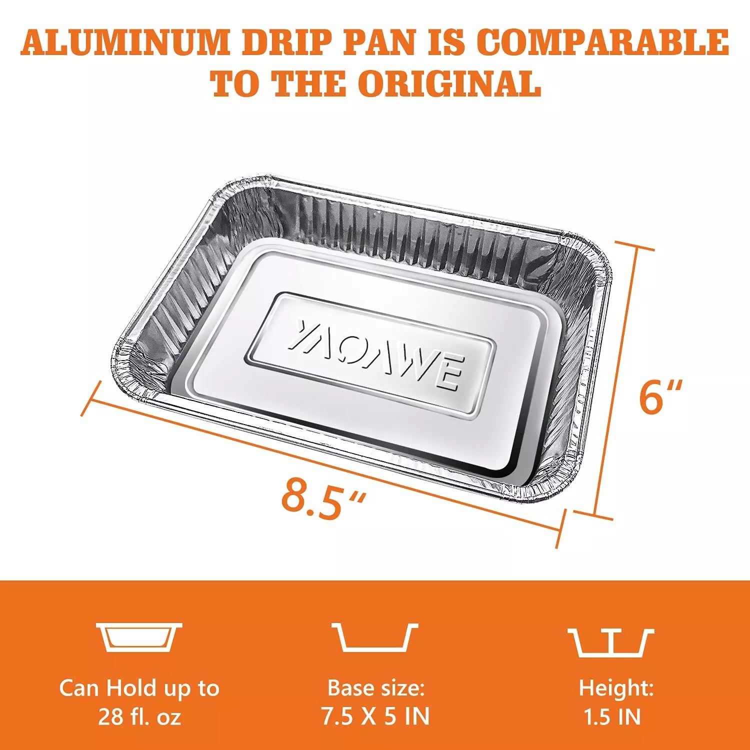 Thanksgiving Aluminum To-Go Containers with Board Lids, 5in x 7.5