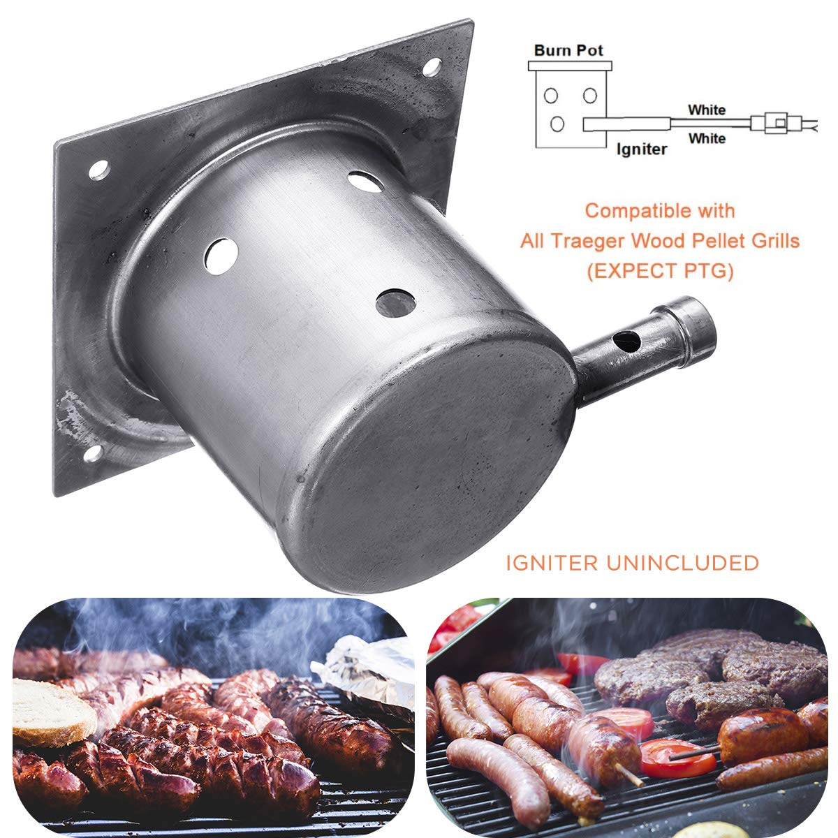 Fire Burn Pot Replacement for Traeger Pellet Grill
