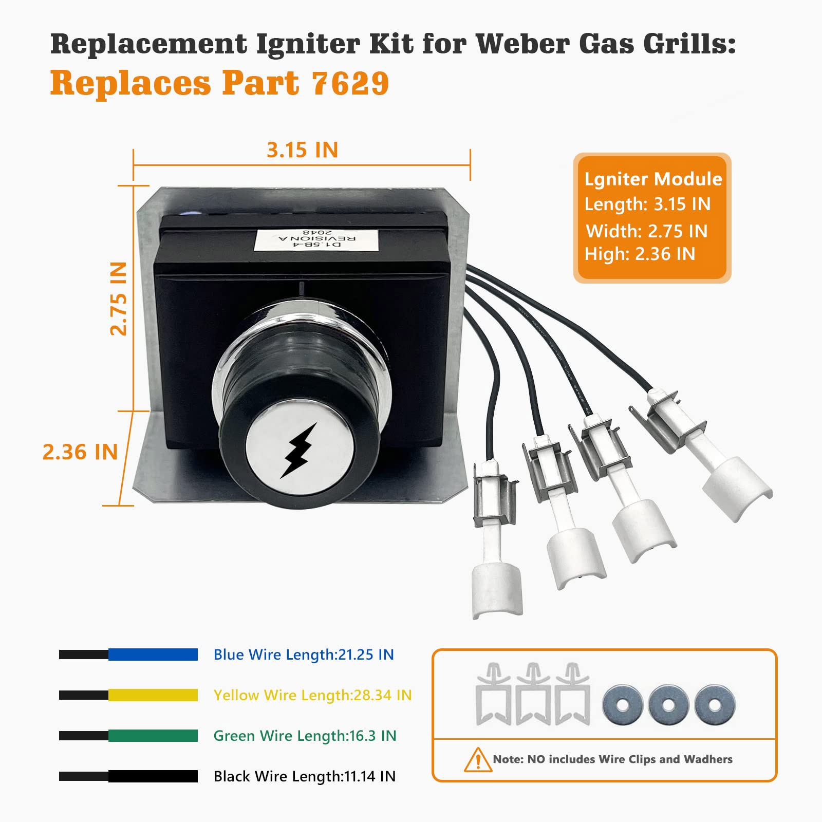 7629 Grill Igniter Kit for er Genesis 330 Gas Grills