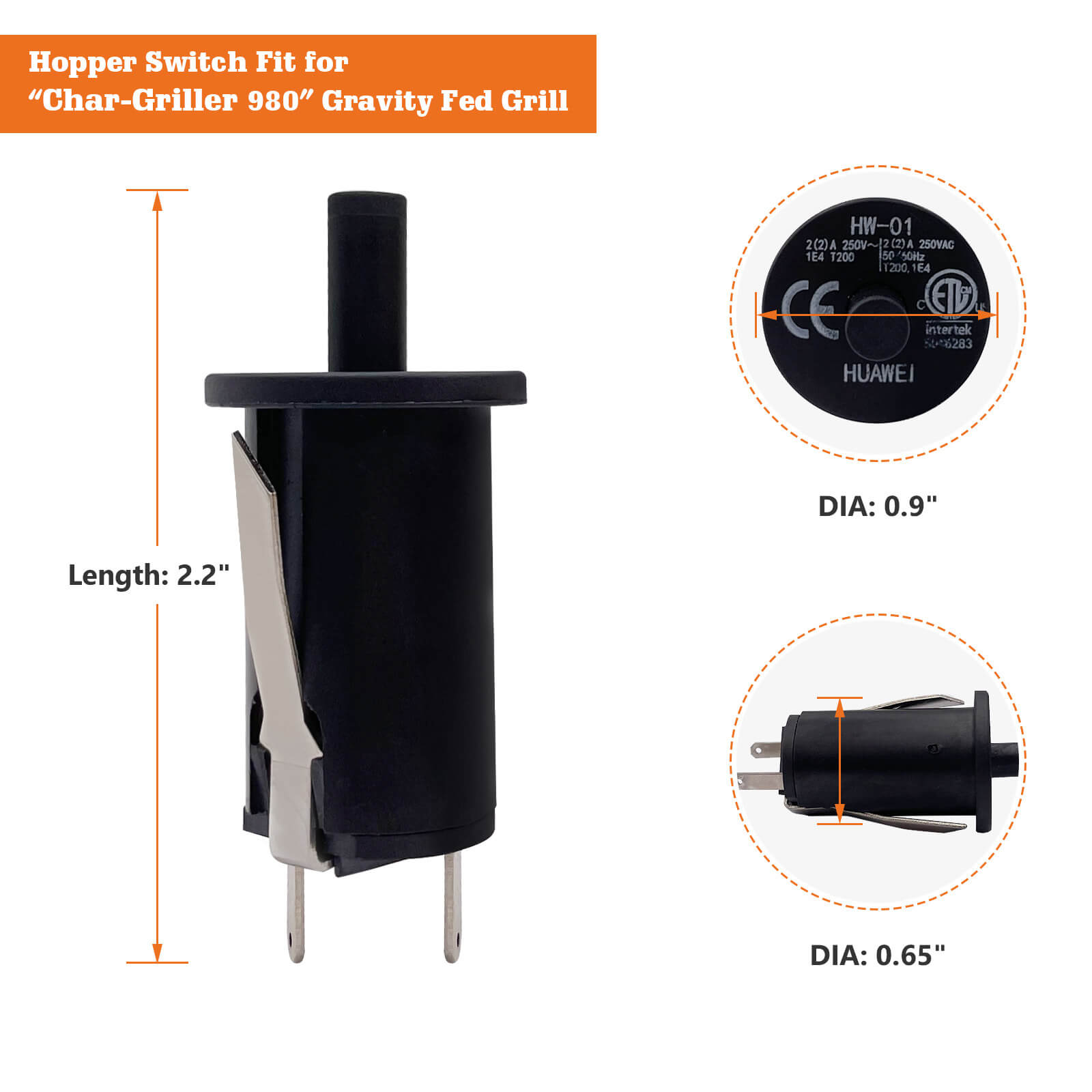 Char-Griller 980 Hopper Switch
