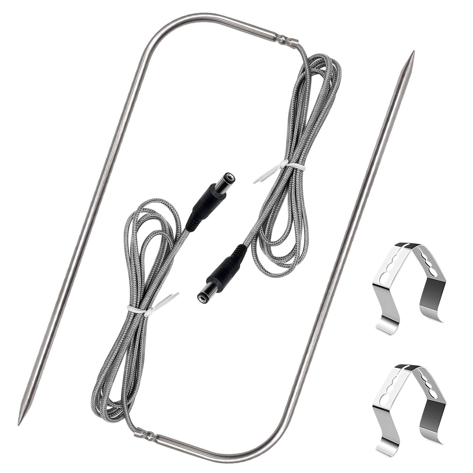Replacement for Recteq/Rec Tec Grill Meat Probe with Probe Holder Clip-YAOAWE