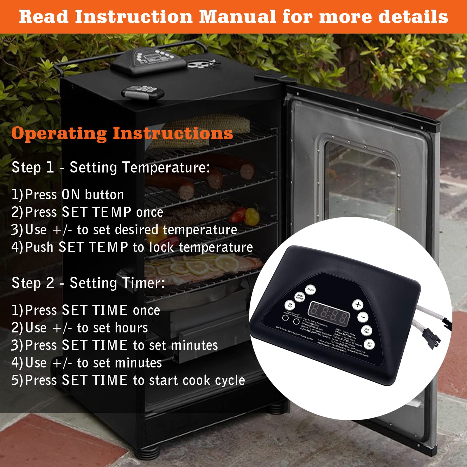 Temperature Probe for Masterbuilt Temperature Sensor Digital Electric  Smokers