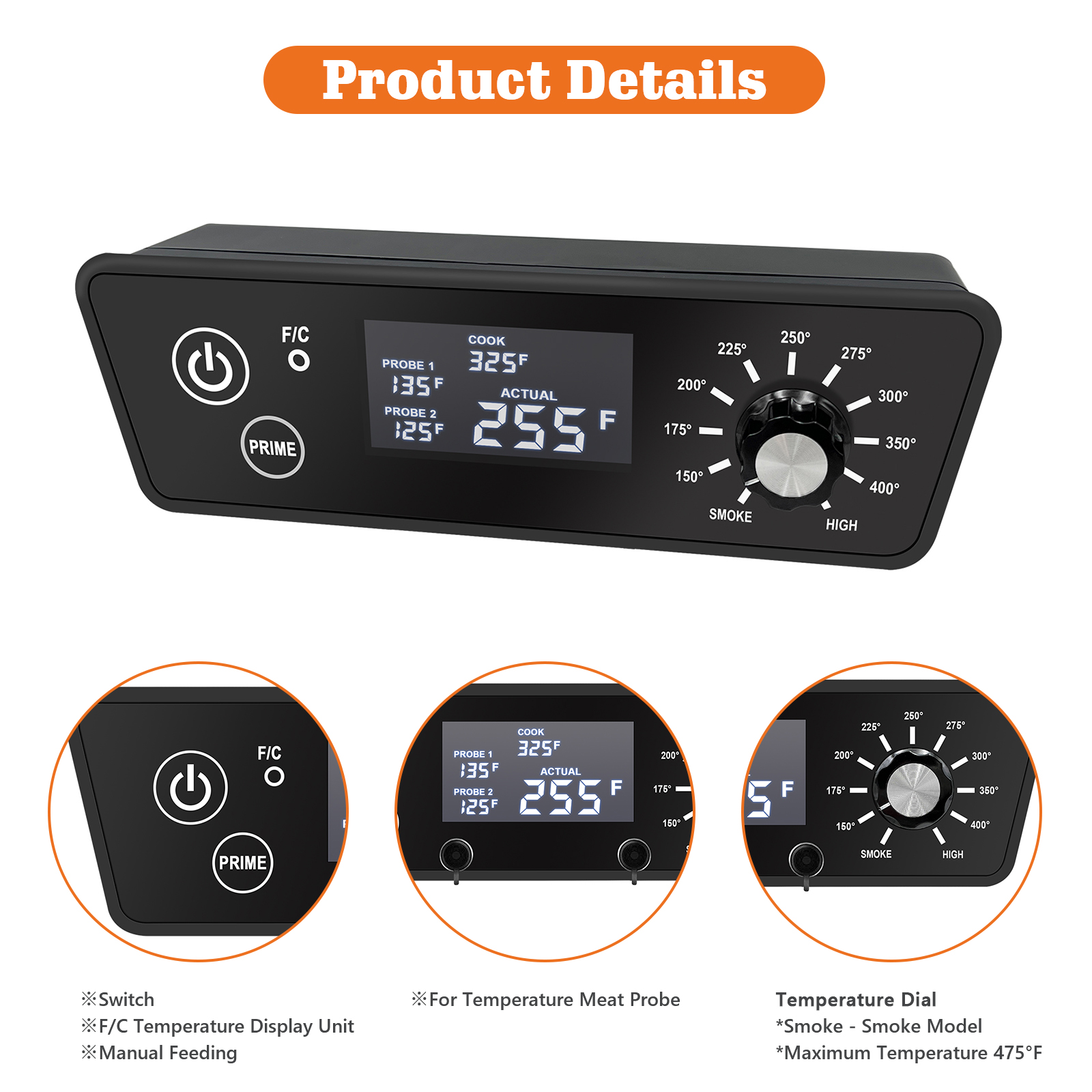 Digital Control Board for Pit Boss PBV3P1 Vertical Pellet Smoker