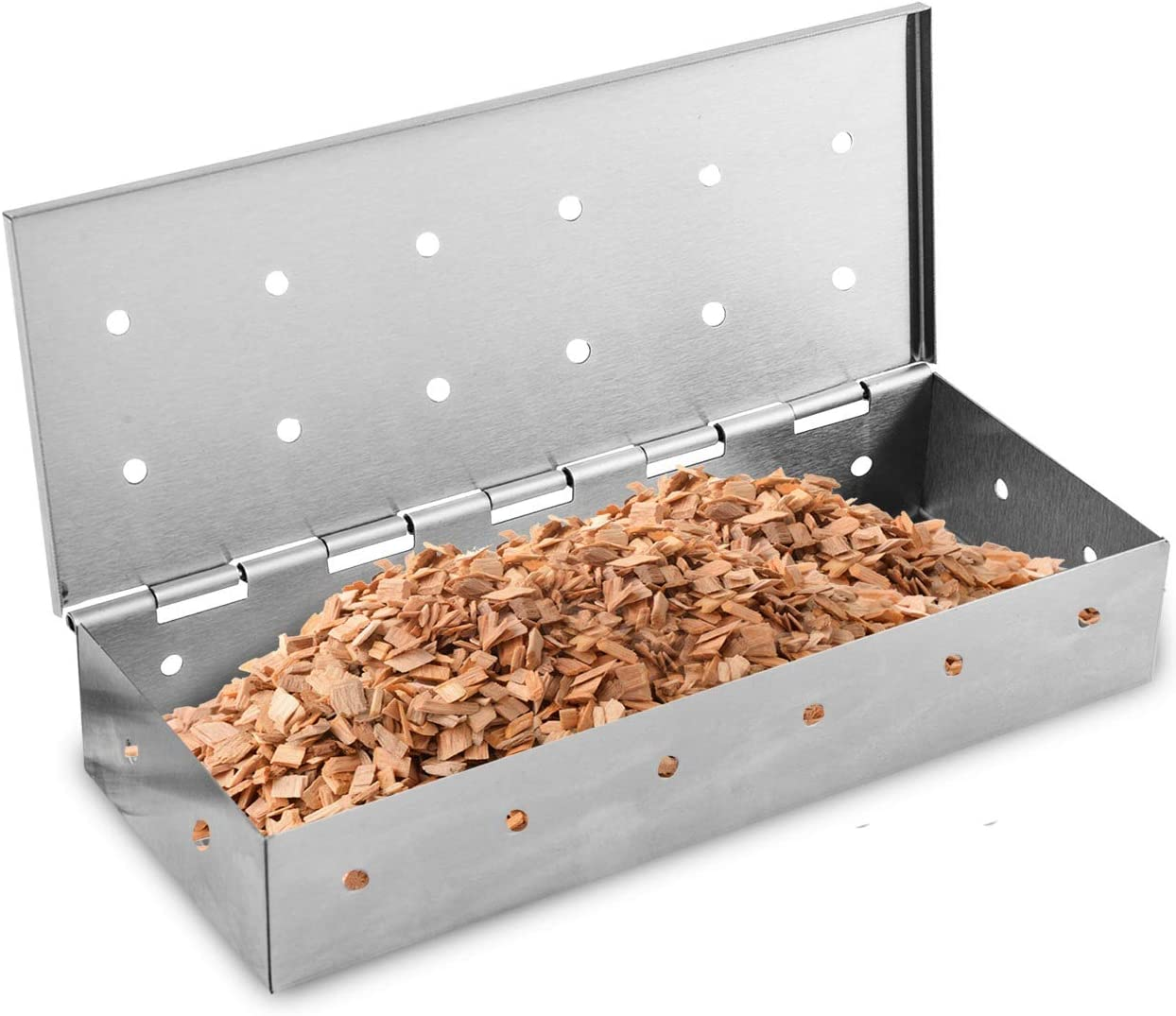 Smoker Box For Gas Grill or Charcoal Grill, Add Smoked BBQ Flavor-YAOAWE