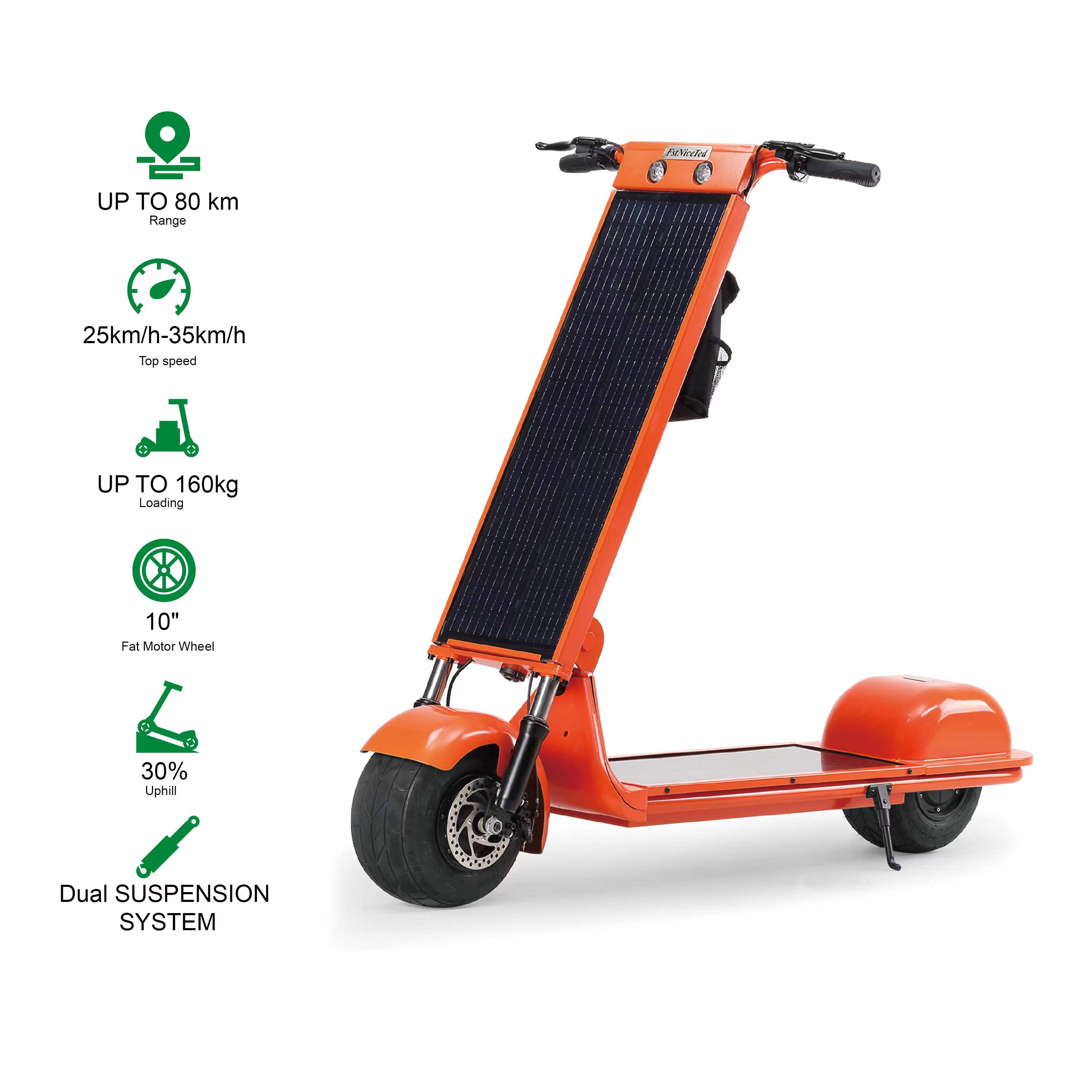 Solar electric E-bike（Orange），350W，36V （MOQ 3 sets）