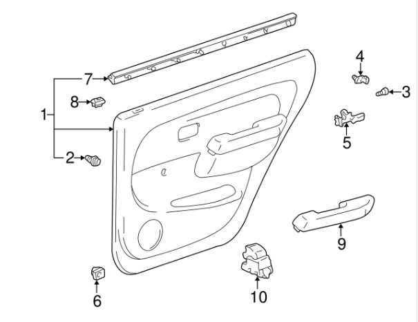 84810-32070 single button Power window switch for Toyota 4Runner SR5 1995-1998 FST-TO-2257 8481032070