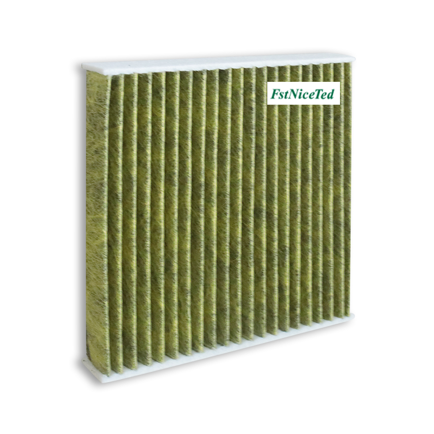 Activated carbon yellow non-woven air conditioning filter Apply to BMW X3 X4   OE  64319237157