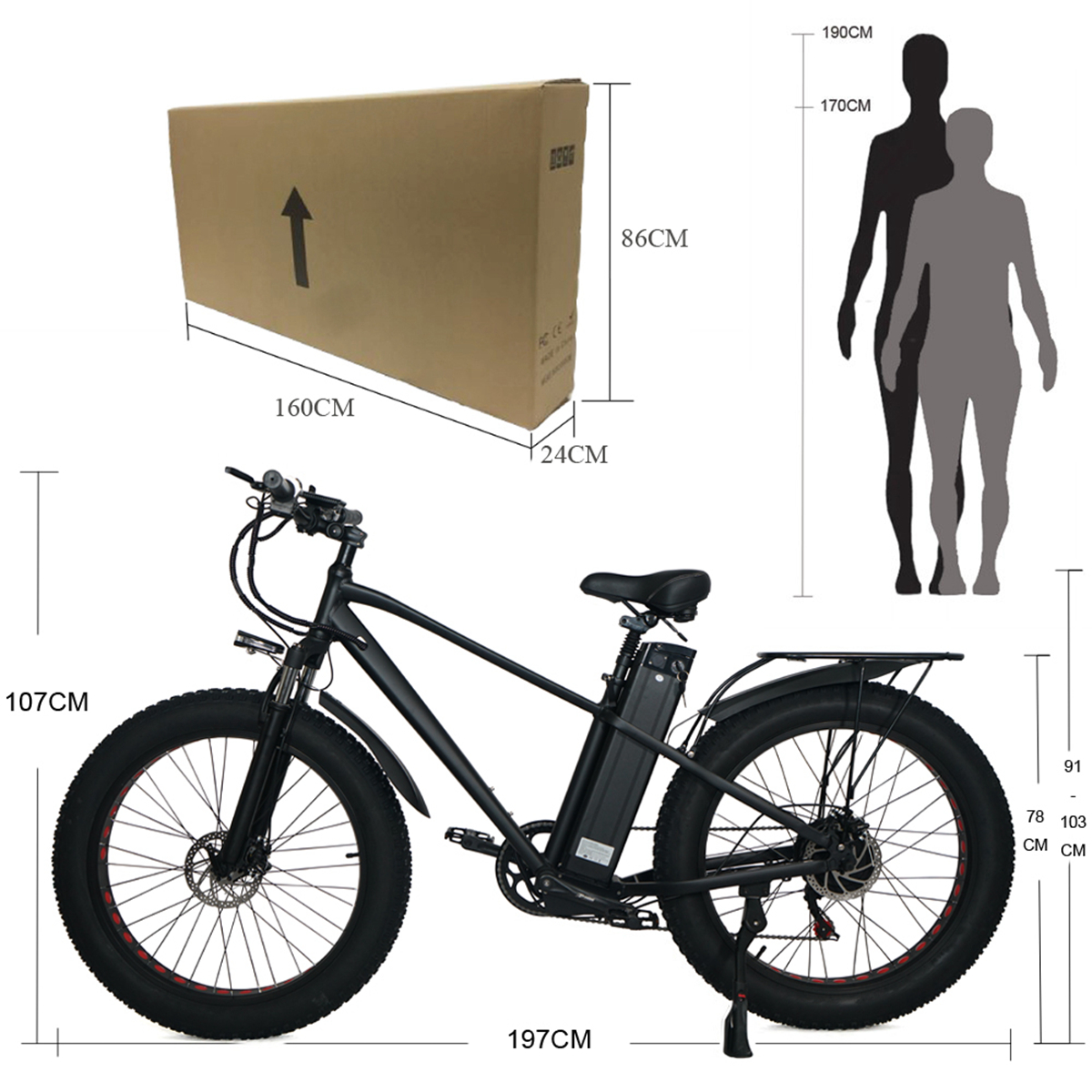 26 inch lithium battery electric bicycle