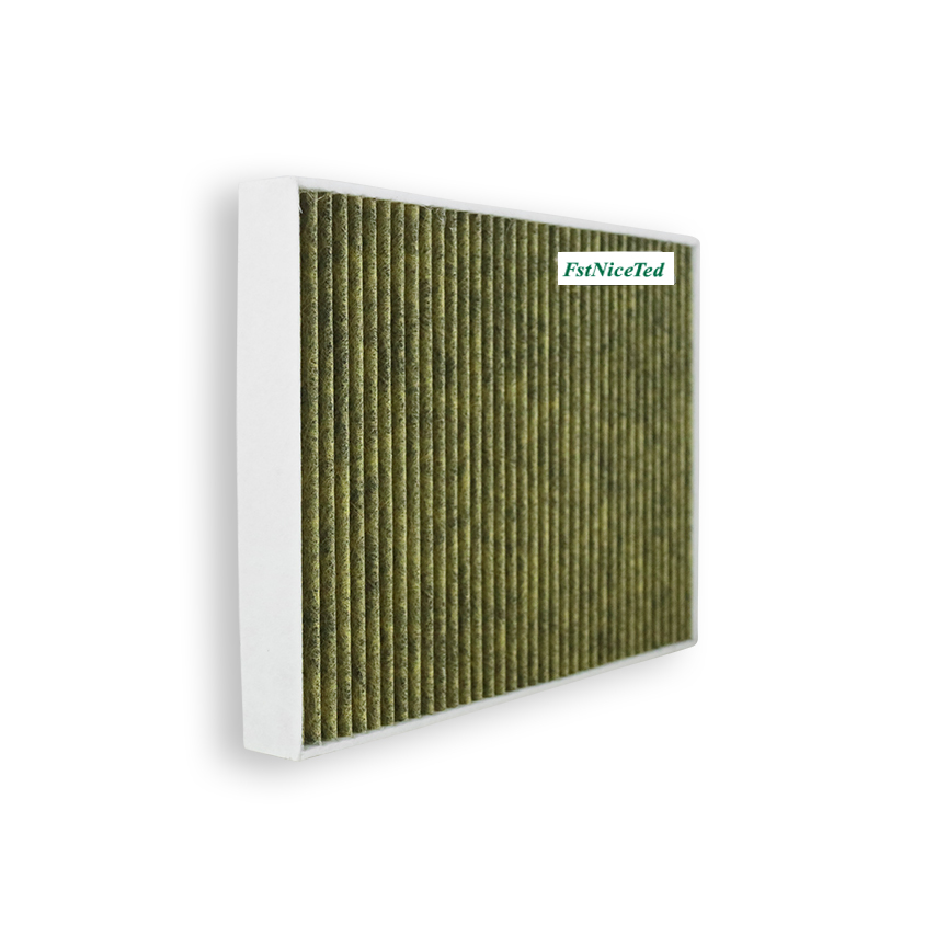 Activated carbon yellow non-woven air conditioning filter Apply to Audi A4L A6L Q5 Q7   OE  8WD 819 439 A