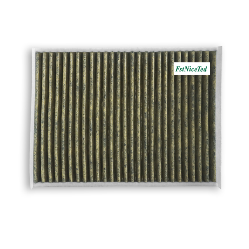 Activated carbon yellow non-woven air conditioning filter Apply to Mercedes-Benz GLC200 CLS300 E200 E260 E300 E350   OE  1668300218/018