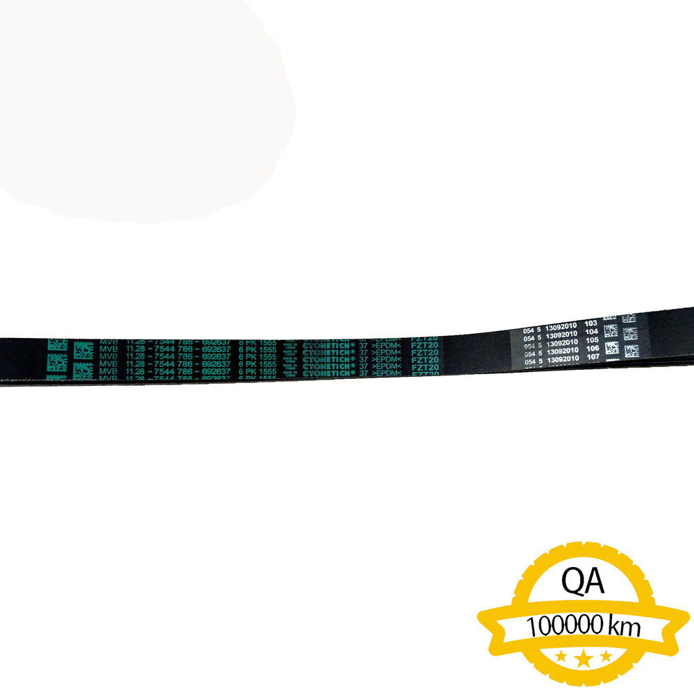 PK Ribbed Belt Apply to Bmw 5 E60 2002-2009 Bmw 7 E66 2002-2008   OE  1128 7544 786