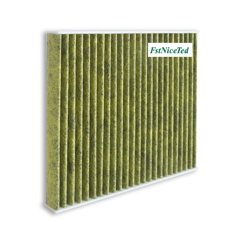 Activated carbon yellow non-woven air conditioning filter Apply to Geely PHEV Emgrand   OE  LA 1582