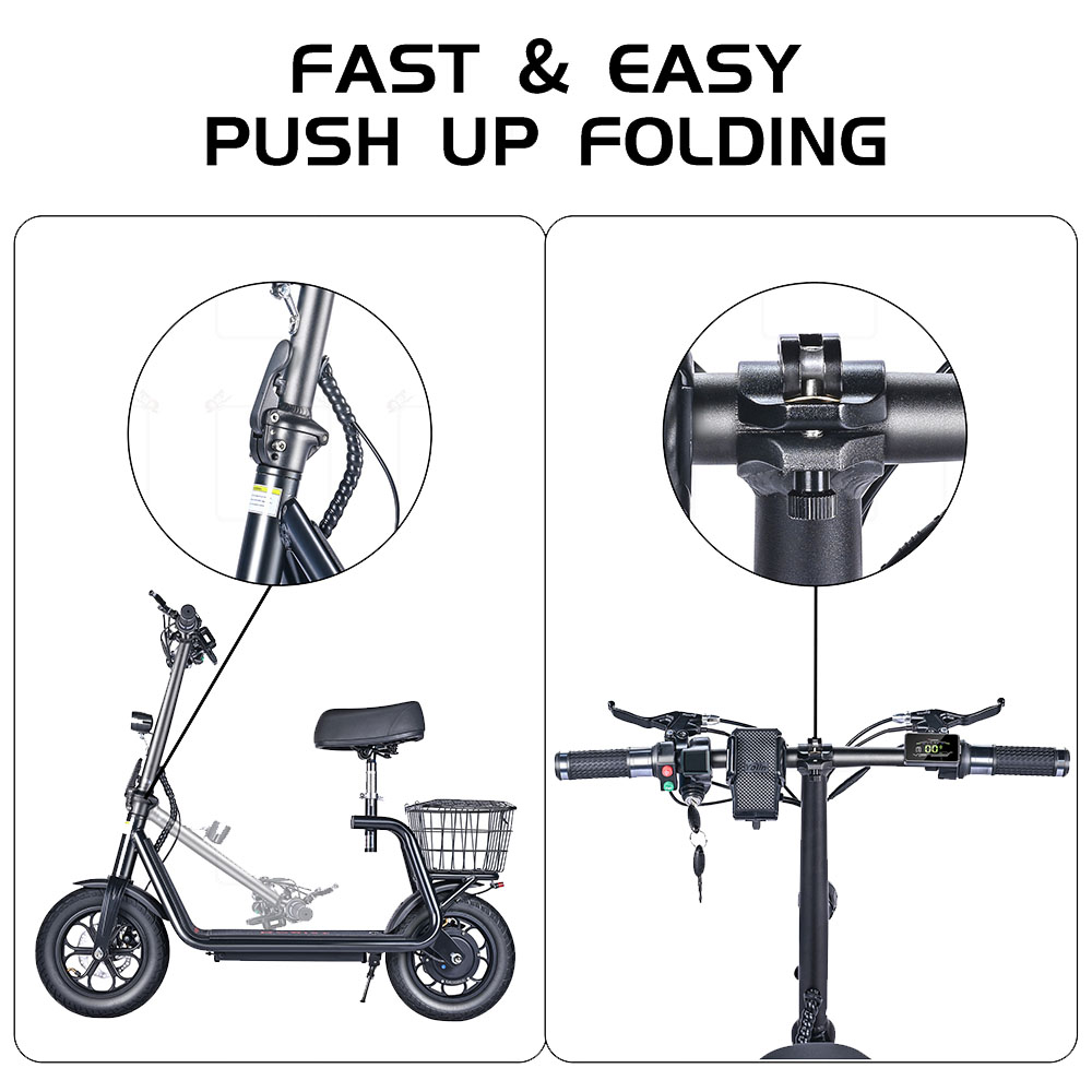 12 inch pneumatic scooter