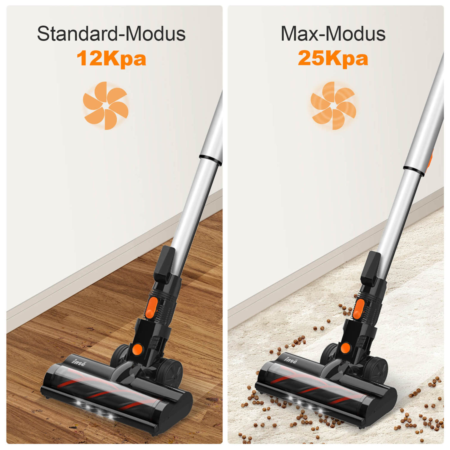 INSE Cordless Vacuum S610 Large Dustbin for Deep Cleaning INSE Life