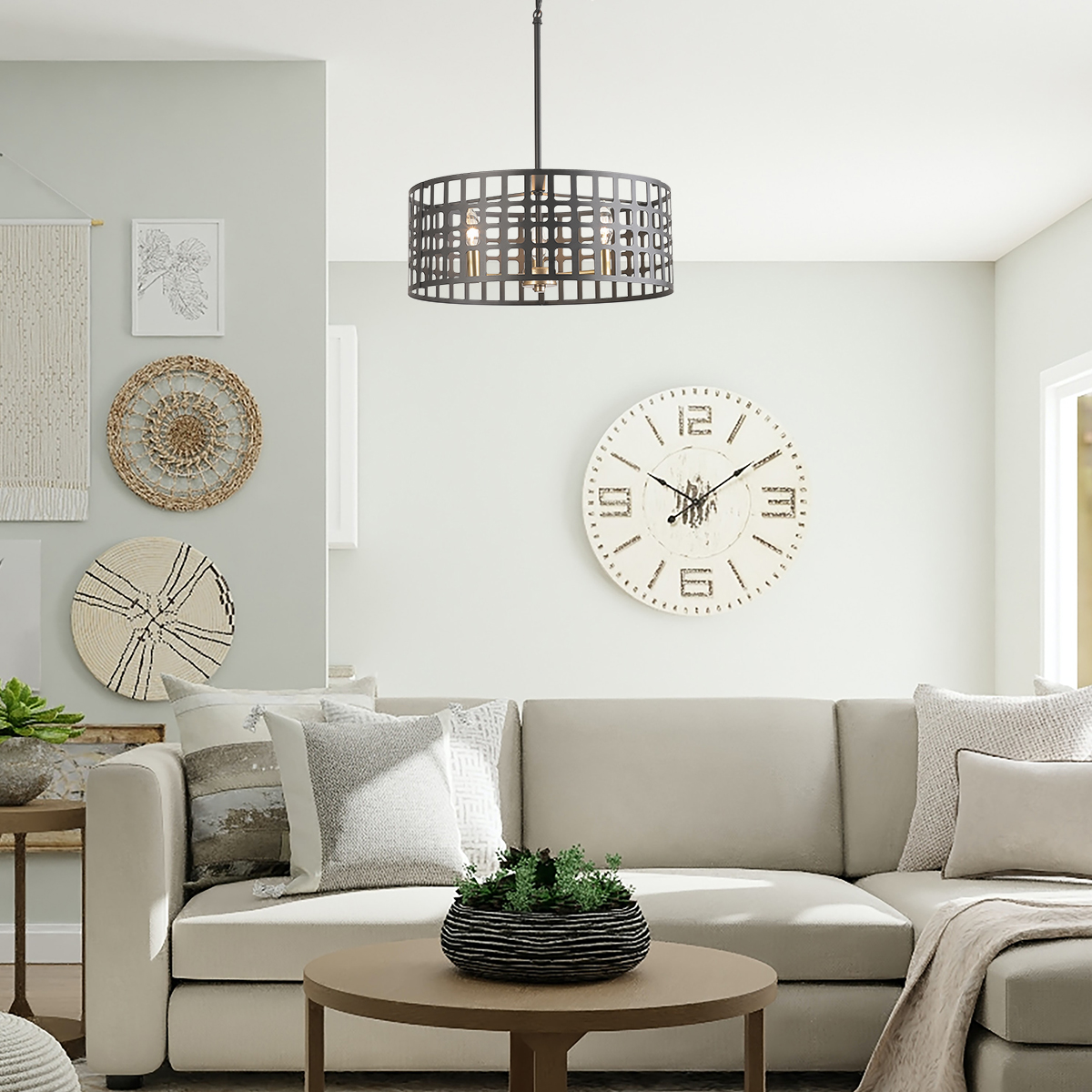 drum chandeliers for living room