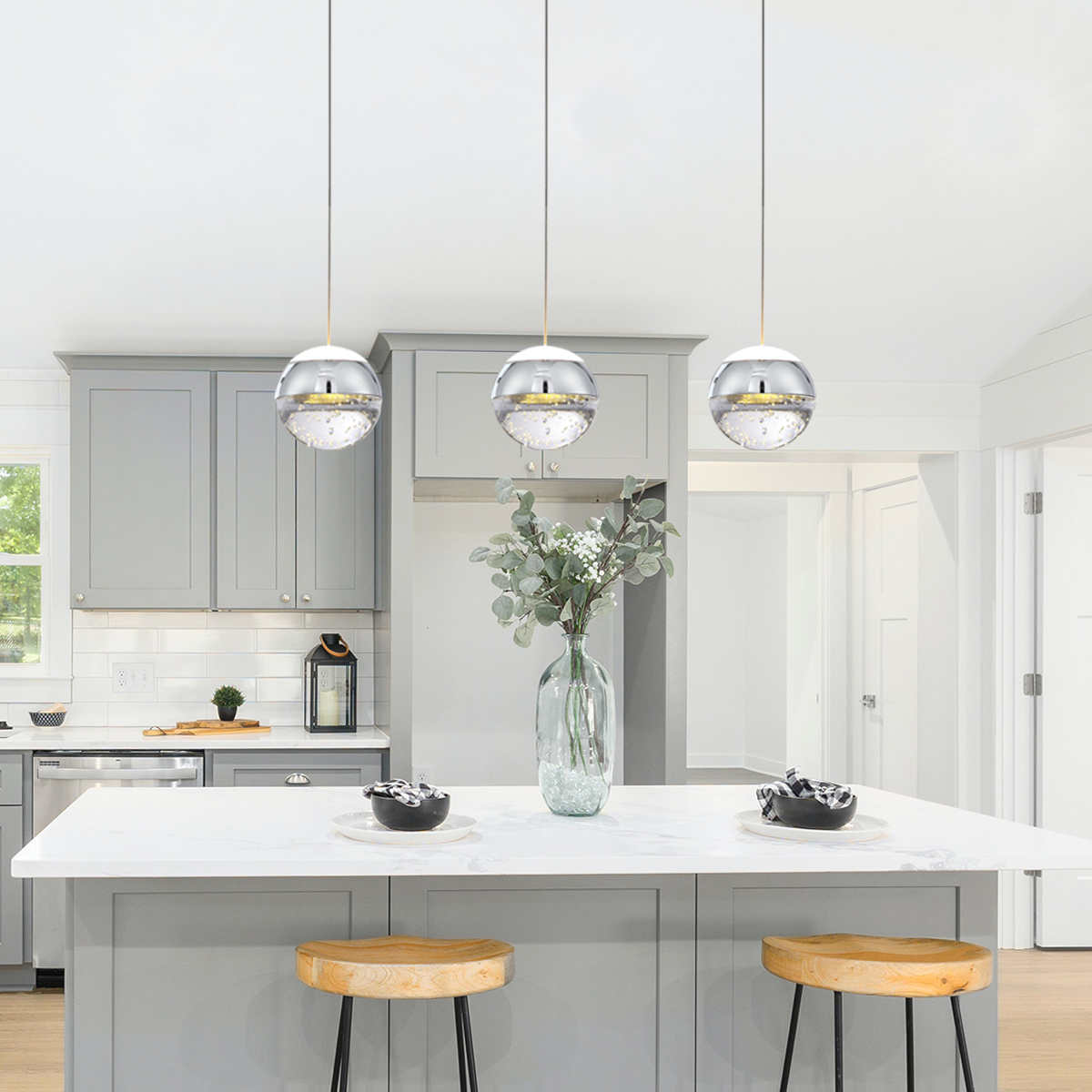 JoollySun 3-Light Pendant for Dining Room