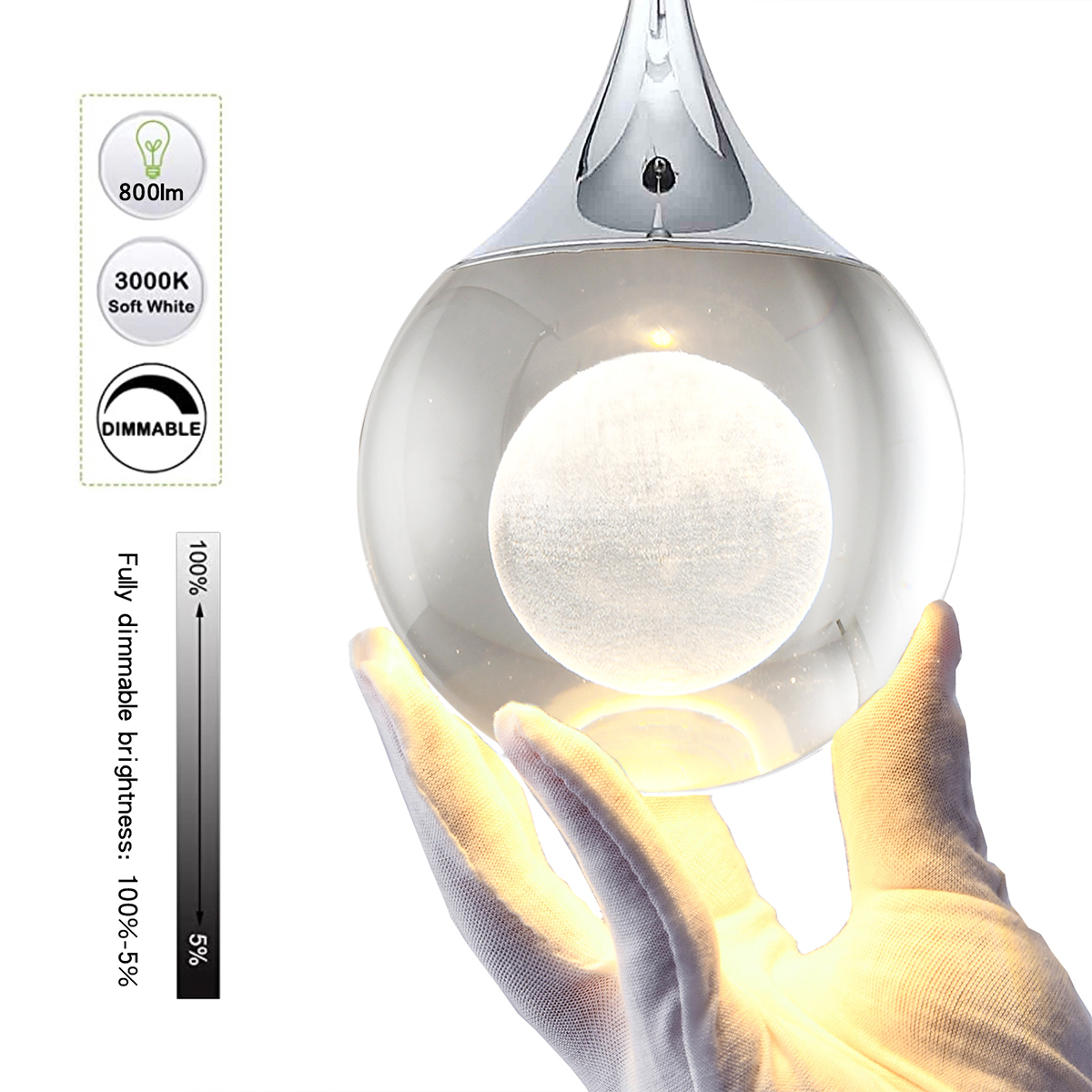 JoollySun Modern Pendant Light for Kitchen