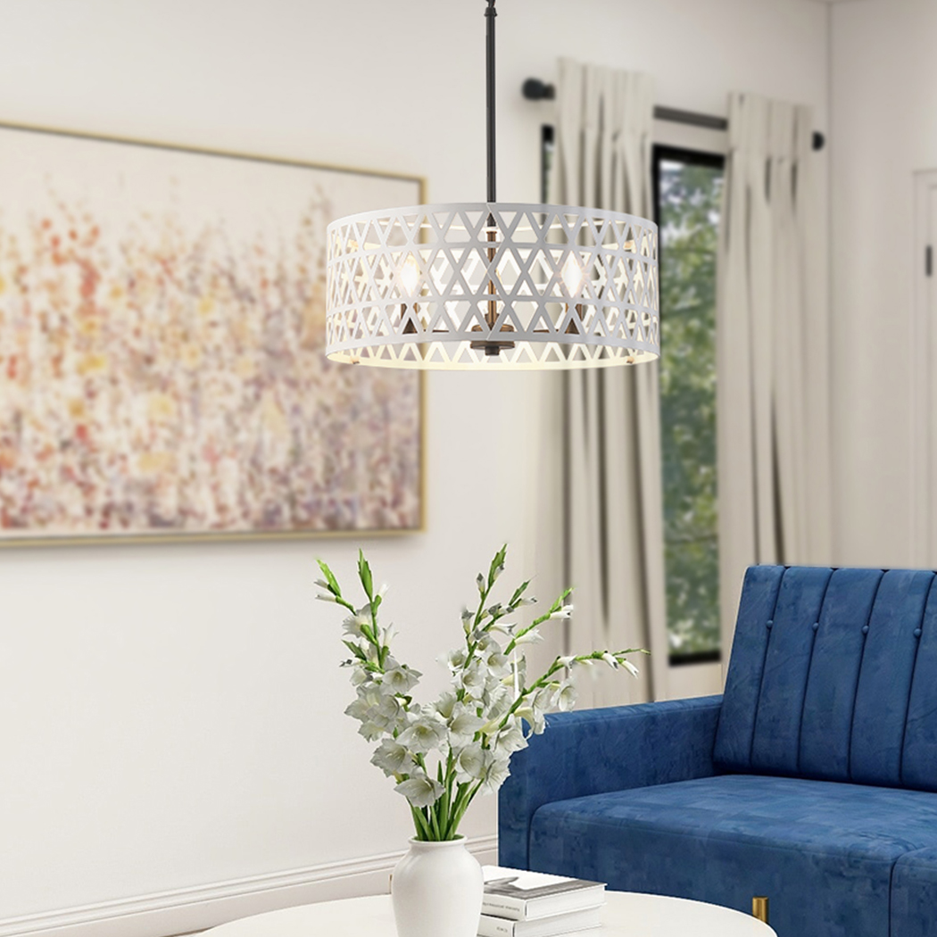 white drum chandeliers for dining room