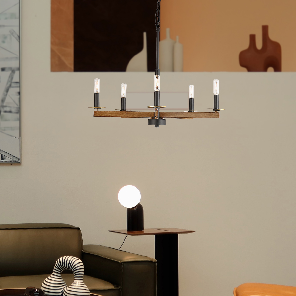 5-Light Modern Farmhouse Chandelier