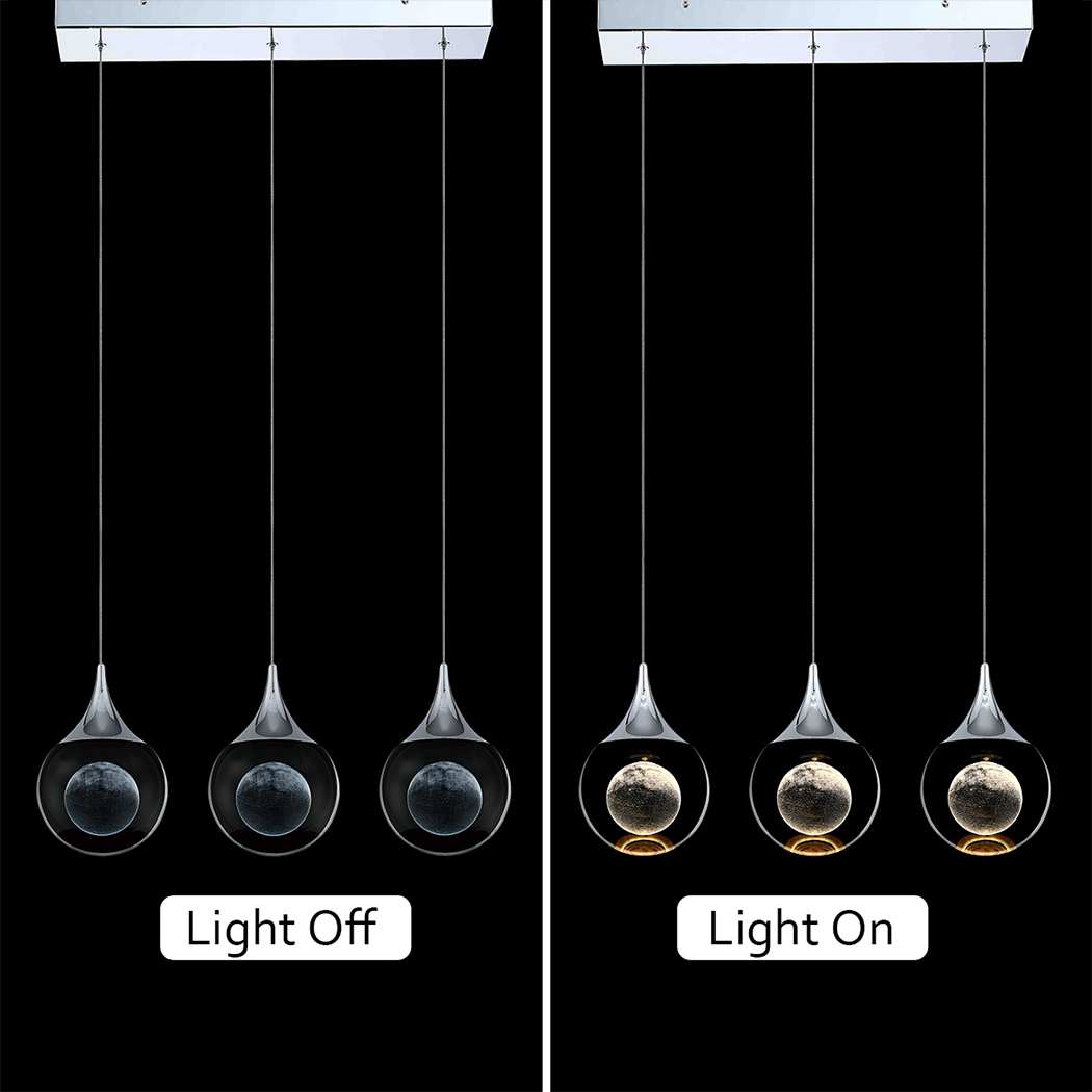 JoollySun 3-Light Pendant with Dimmable LED