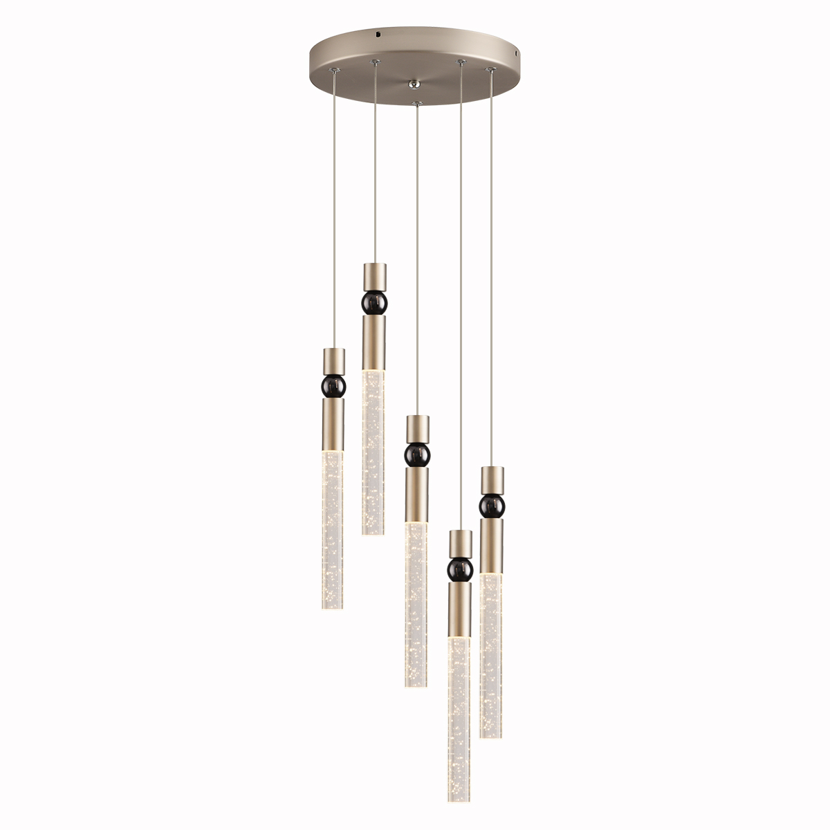 JoollySun Modern Cluster Pendant Lighting 5-Light Chandelier 