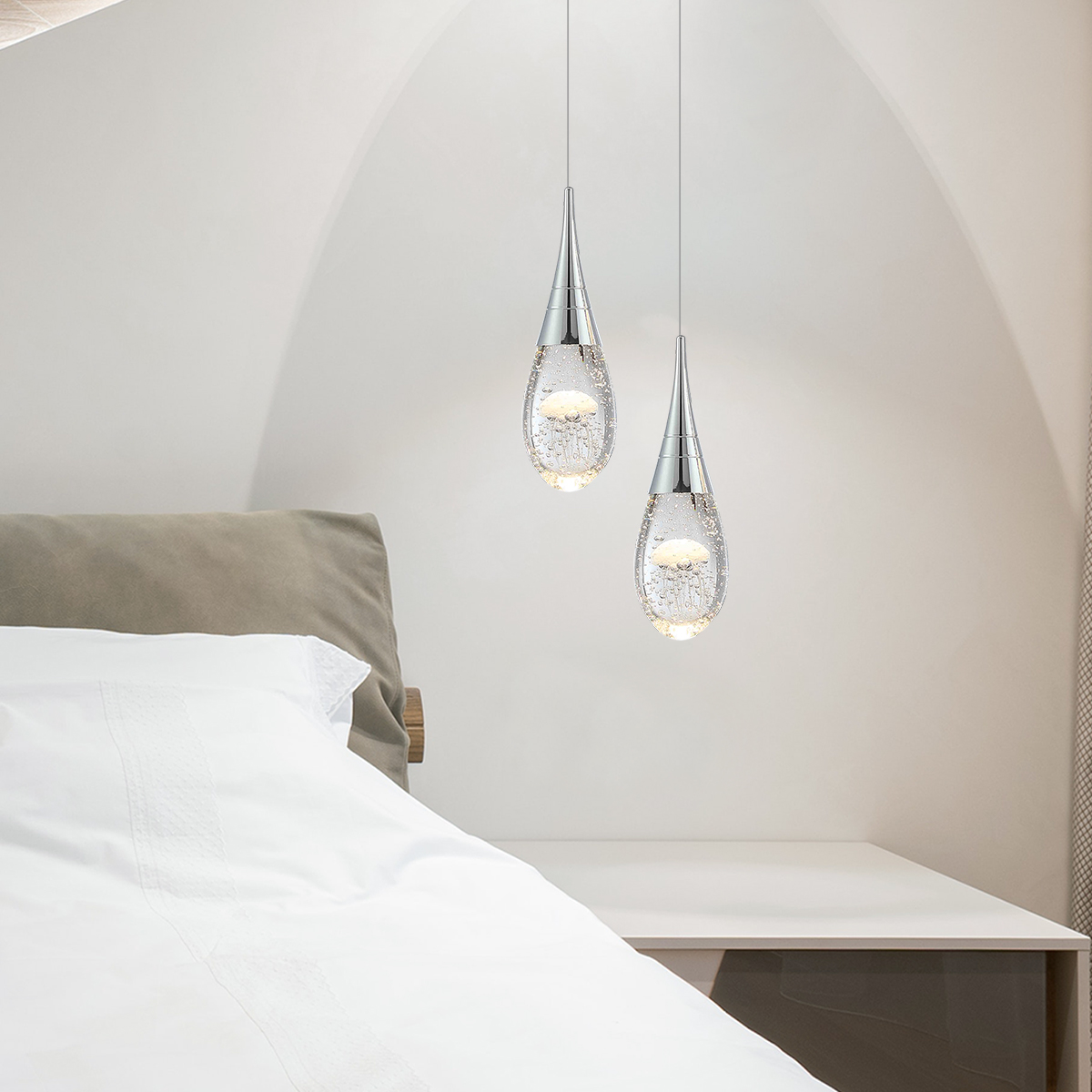 JoollySun Modern Pendant Light for Bedroom