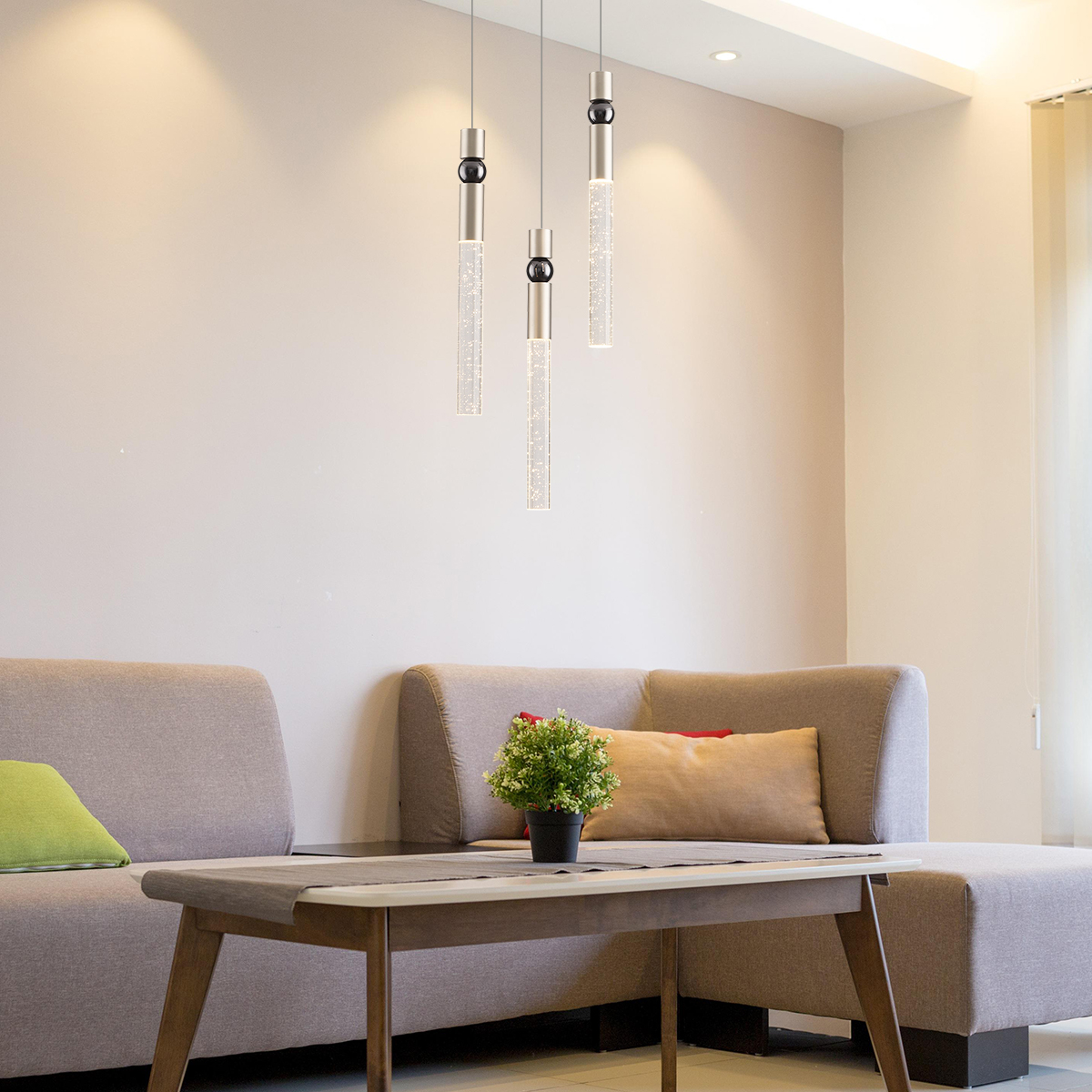 JoollySun Modern 3-Light Cluster Pendant Light