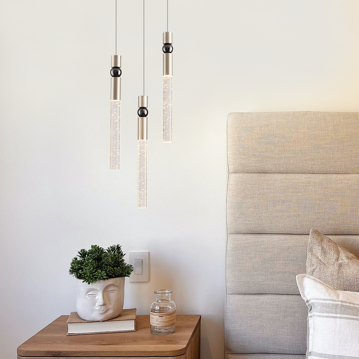 JoollySun Modern 3-Light Cluster Pendant Light