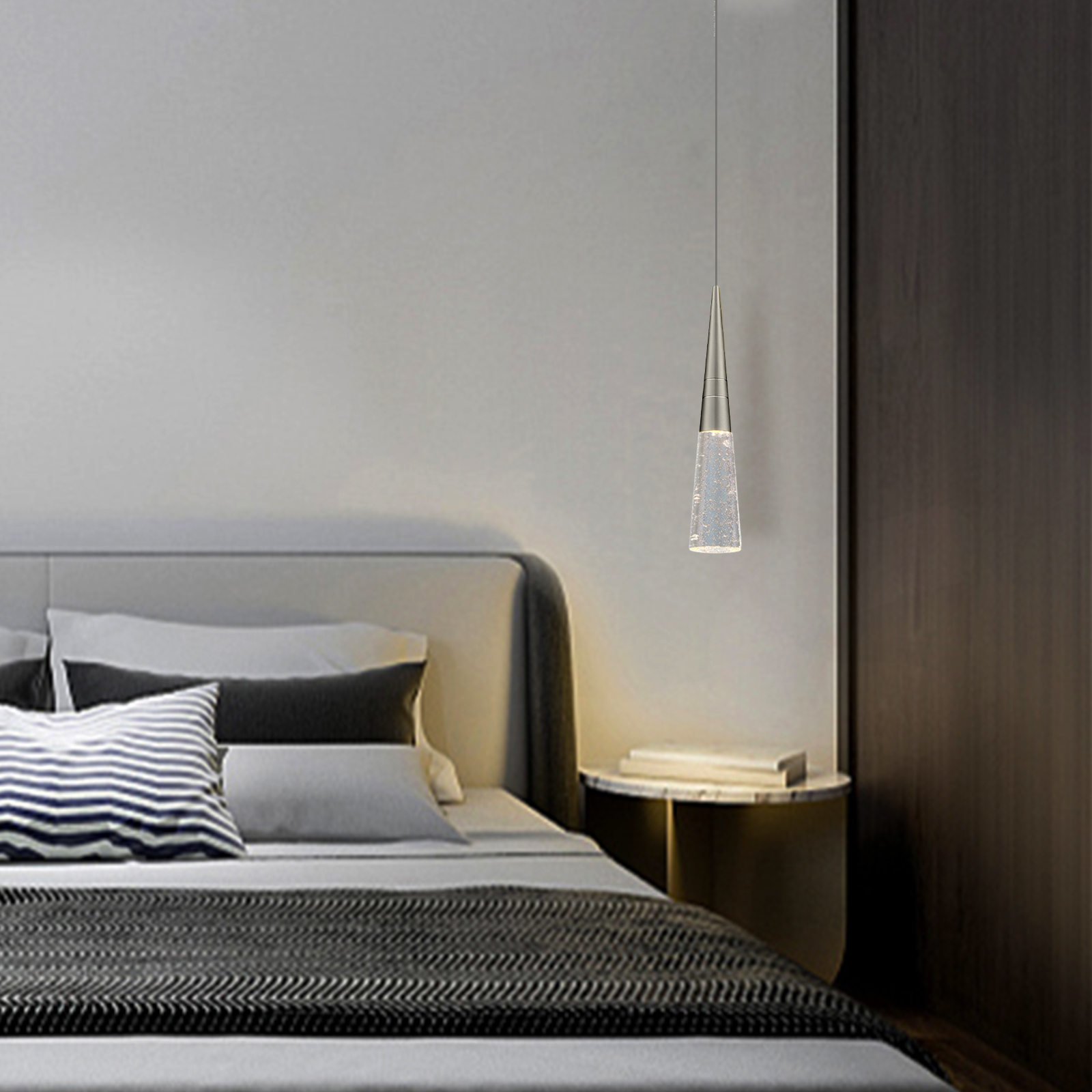 1-Light Pendant Light for Bedroom