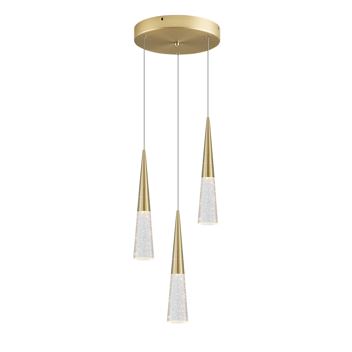 3-Light Cluster Crystal Pendant Lighting