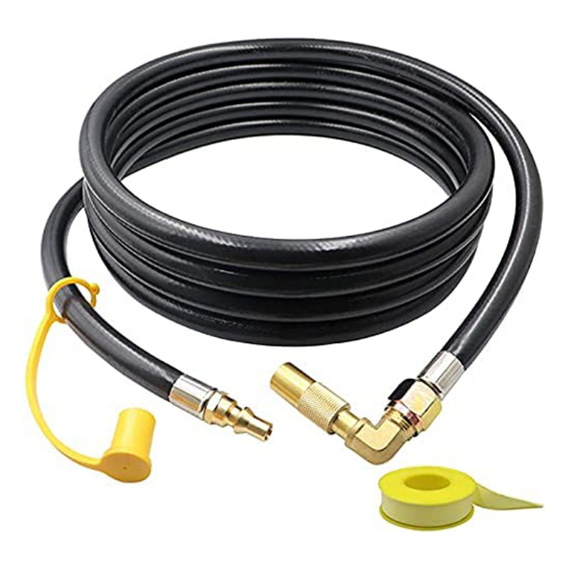 12Ft Low Pressure Rv Propane Quick Connect Hose And Conversion Fitting 