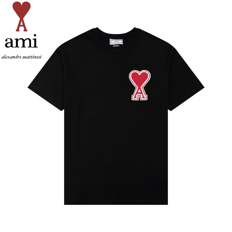 12023 AMI人氣商品★JAPAN 限定セール★(アミ パリス) Ami De Coeur 半袖Tシャツ★刺繍ロゴhalf t-shirts 【男女共用】