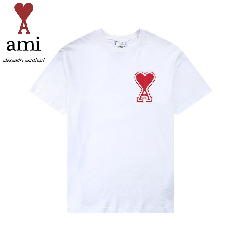 12023 AMI人氣商品★JAPAN 限定セール★(アミ パリス) Ami De Coeur 半袖Tシャツ★刺繍ロゴhalf t-shirts 【男女共用】