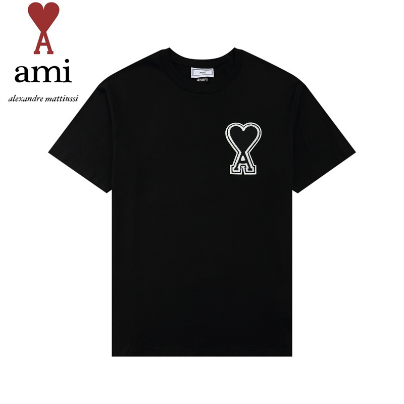 12023 AMI人氣商品★JAPAN 限定セール★(アミ パリス) Ami De Coeur 半袖Tシャツ★刺繍ロゴhalf t-shirts 【男女共用】