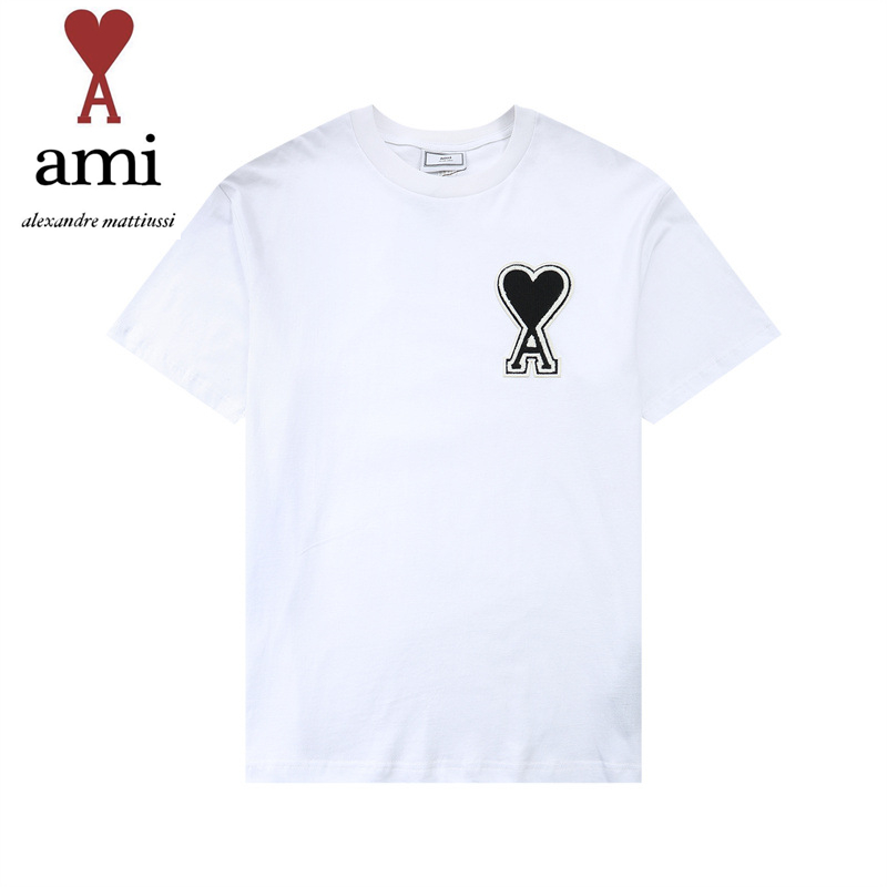 12023 AMI人氣商品★JAPAN 限定セール★(アミ パリス) Ami De Coeur 半袖Tシャツ★刺繍ロゴhalf t-shirts 【男女共用】