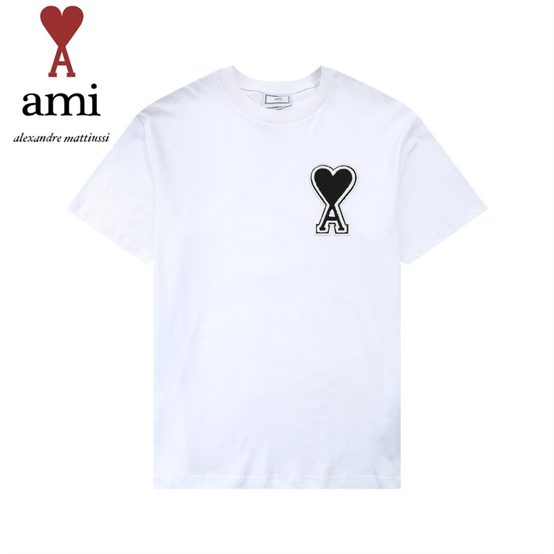 12023 AMI人氣商品★JAPAN 限定セール★(アミ パリス) Ami De Coeur 半袖Tシャツ★刺繍ロゴhalf t-shirts 【男女共用】