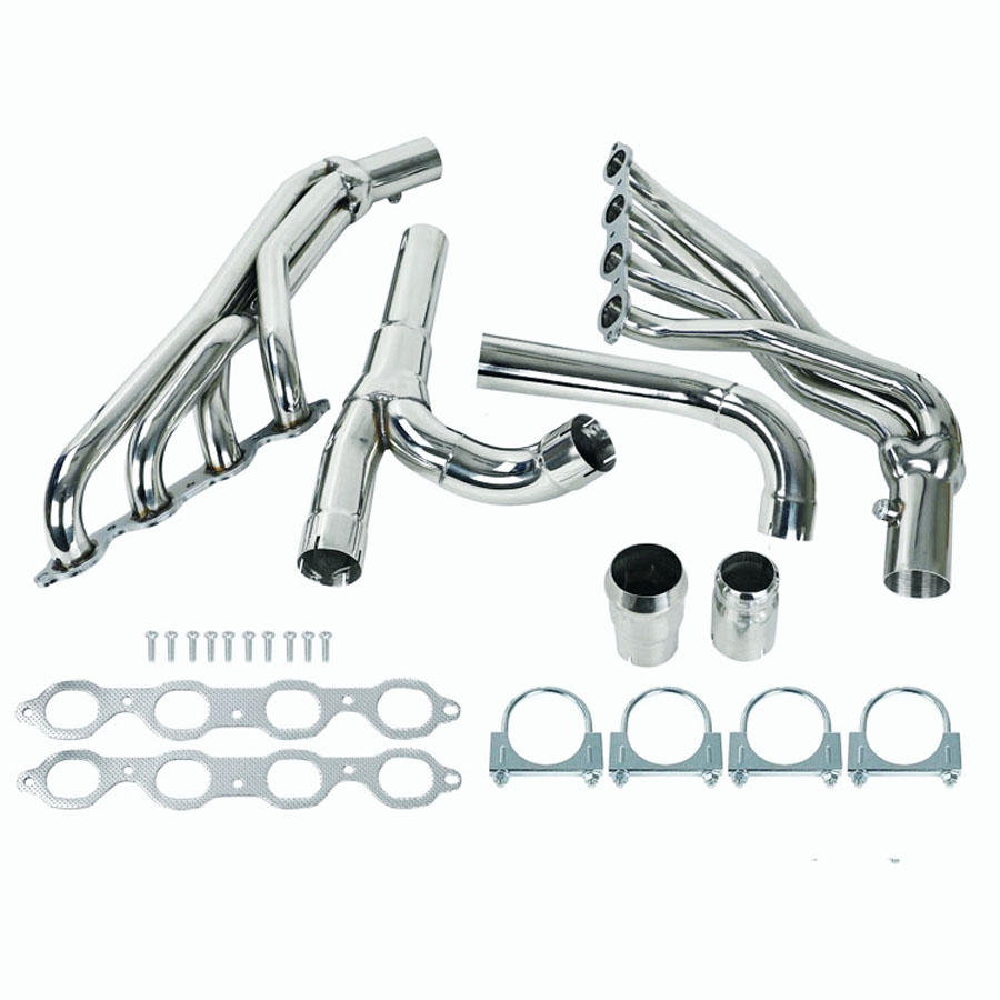 TUPARTS Long Tube Headers w/Y Pipe Stainless Steel Exhaust Pipe Fit for 2015 2016 2017 For Cadillac 2014 2015 2016 2017 2018 For Chevrolet 2014 2015 2016 2017 2018 For GMC 