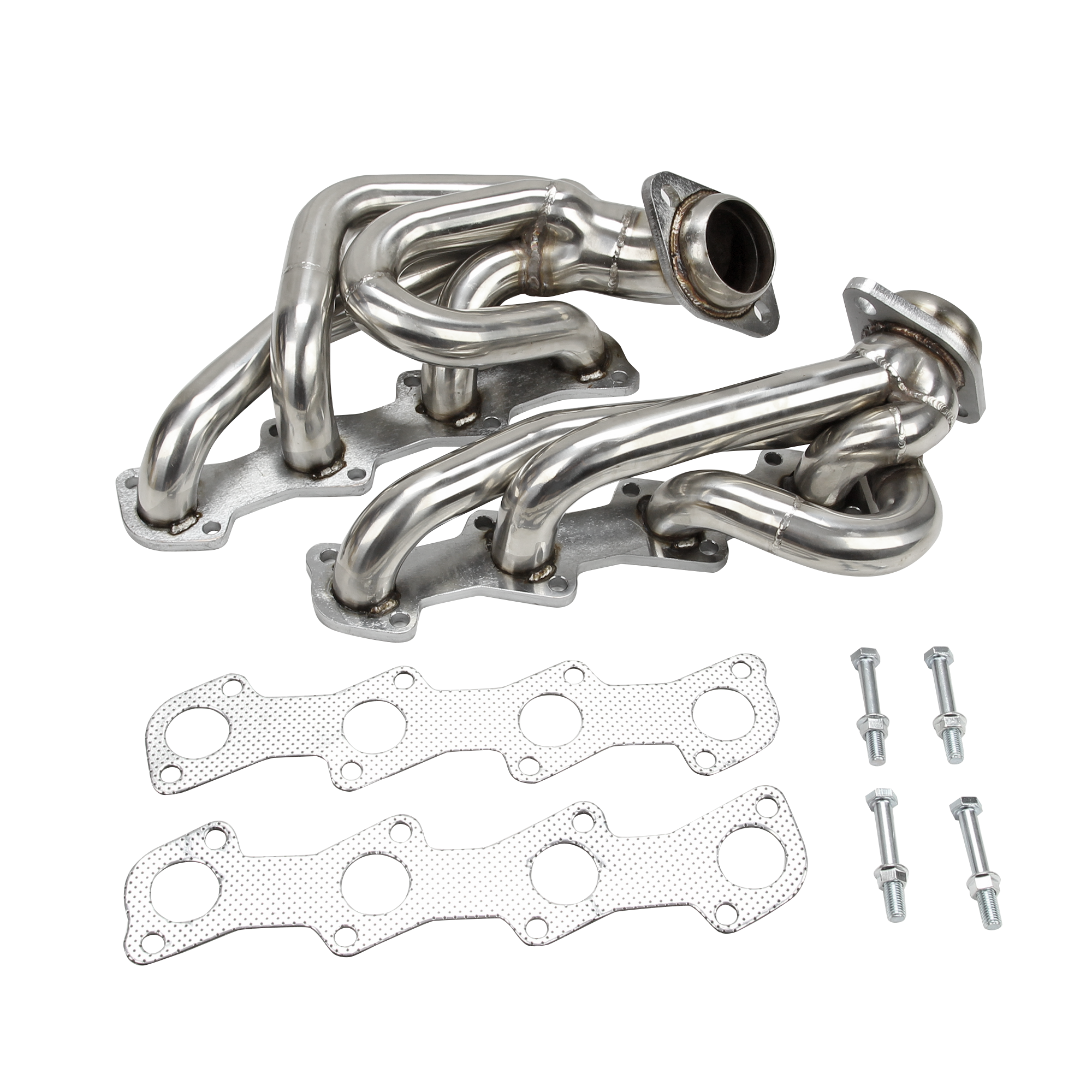 MILLION PARTS 4-1 Design Stainless Steel Header Exhaust System Kit for 1997-2003 Ford F-150 & 1997-1999 F-250 