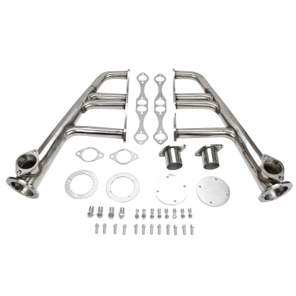 Small Block Chevy Lake Style Exhaust Header(Fits 265-400 C.i. with Standard Or Vortec Heads Including D-port ZZ-4 Style Heads (not LT-1)