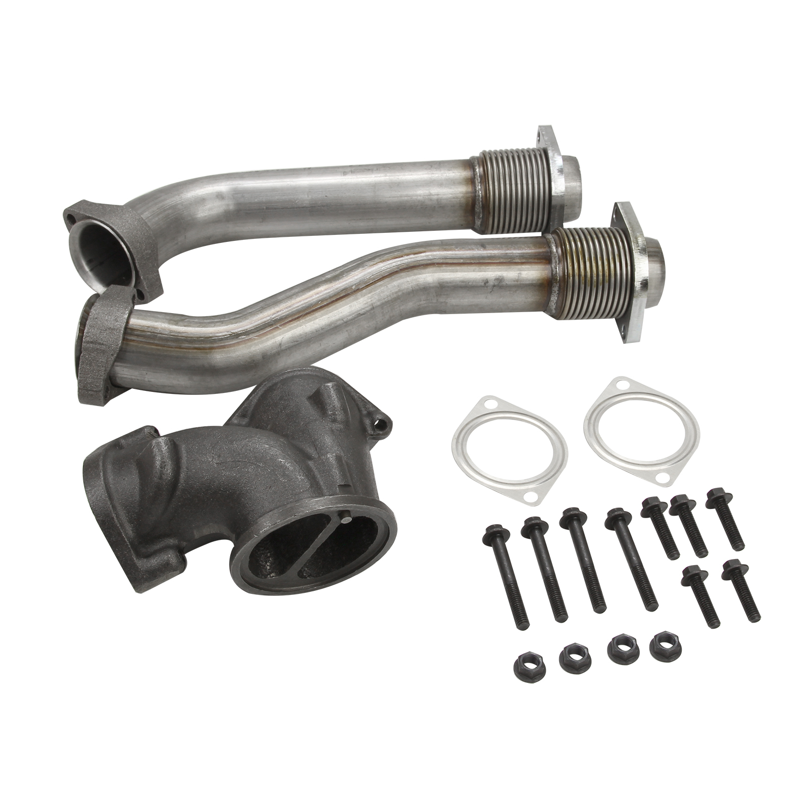 Stainless Exhaust Pipe Gasket Kit fit for Ford 7.3L Turbo Powerstroke Diesel Engine 1999-2003