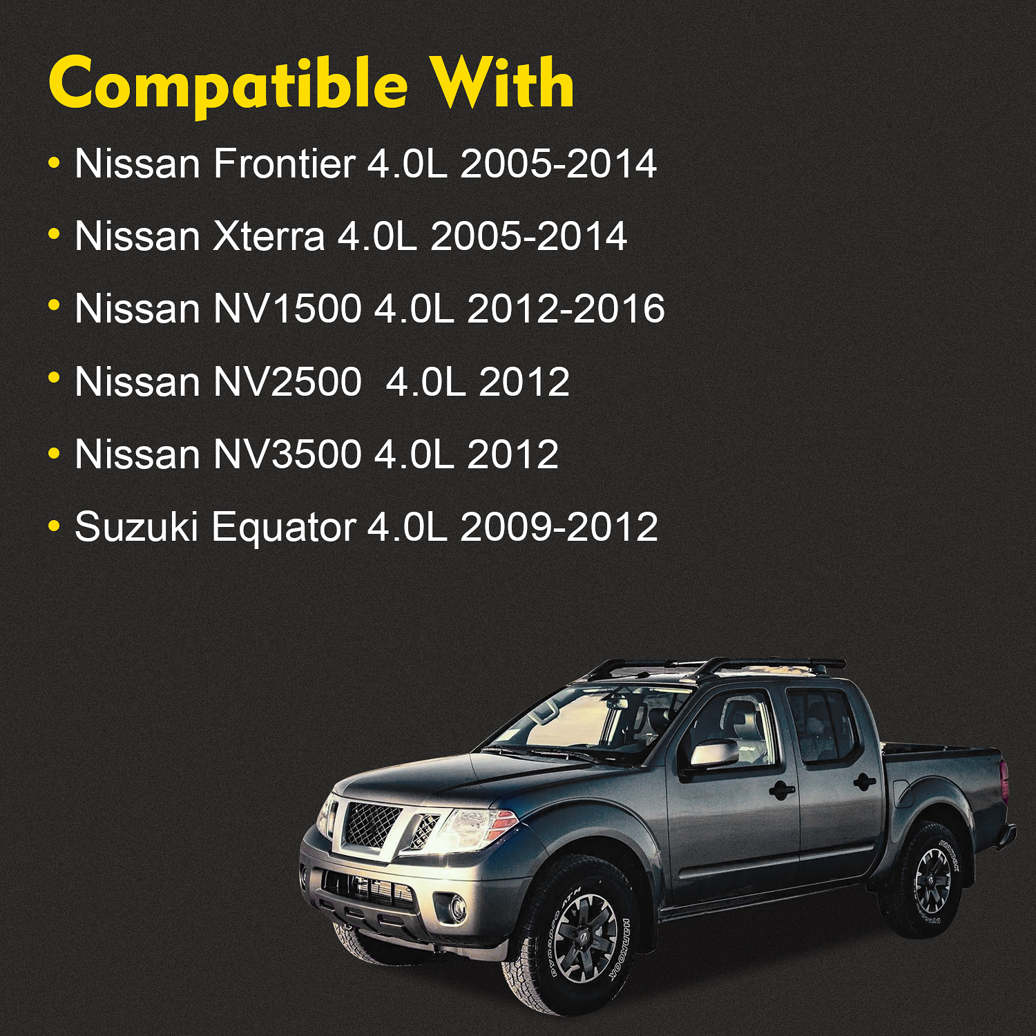 2005-2014 Nissan Frontier/Xterra Catalytic Converter OBD Ⅳ Bolts Gasket fit for 2005-2014 Nissan Frontier/Xterra,2012 NV2500/NV3500,2012-2016 NV1500,2009-2012 Suzuki Equator 4.0L(EPA Compliant)-1