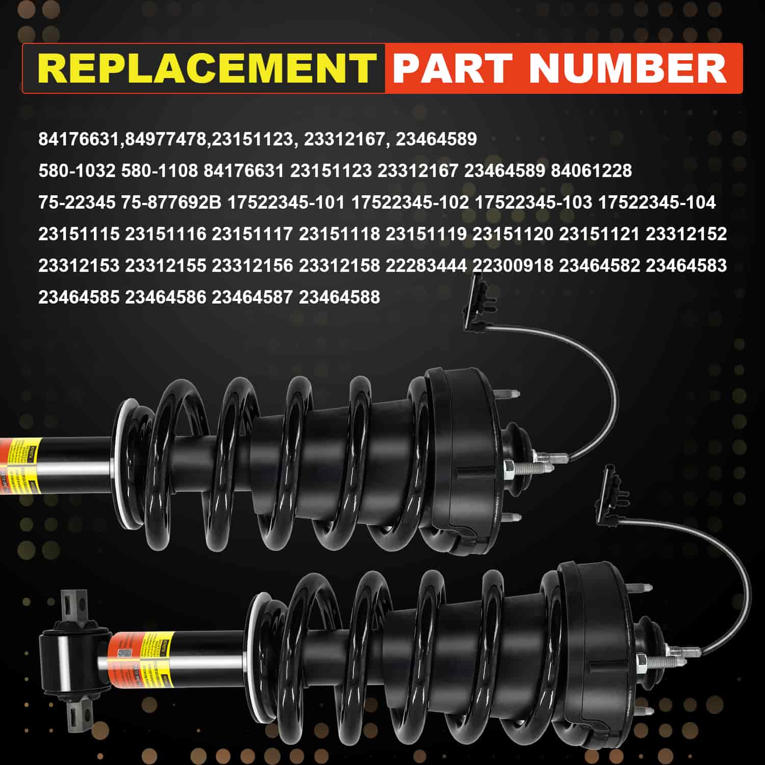 ＣＡＤＩＬＬＡＣ/ＳＨＡＫＥ　ＤＯWＮ 84176631 Magnetic Front Shocks Absorber Assembly Set fits