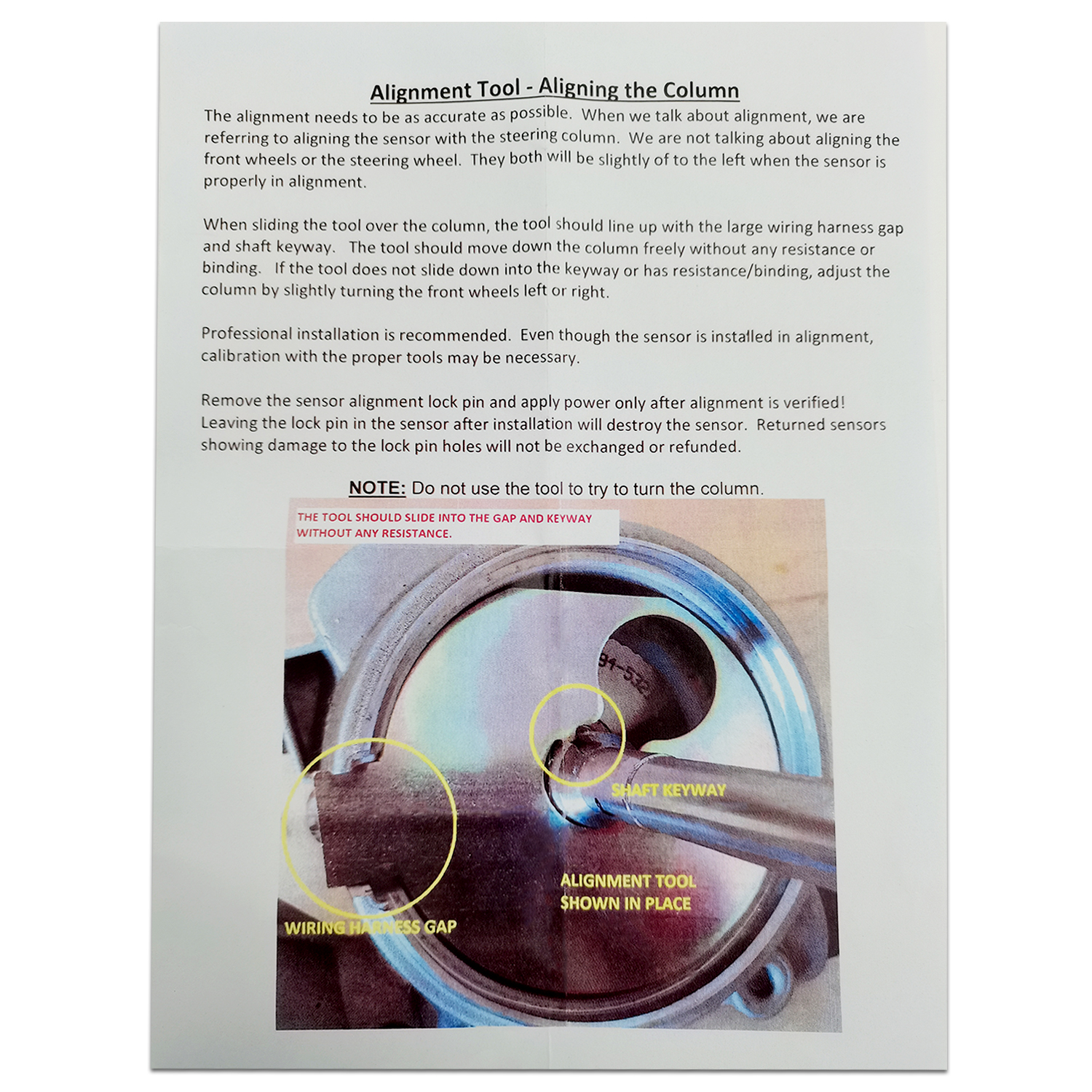 Steering Shaft Torque Sensor Alignment Tool fit for 20042010 Pontiac