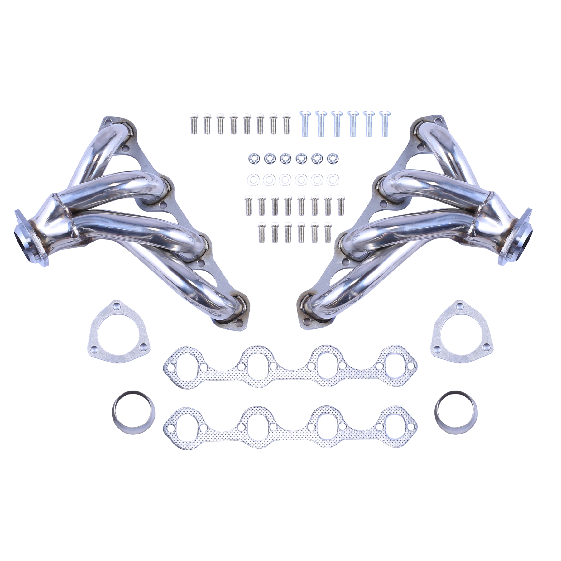 Exhaust Manifold Header For Ford 289-302-351 v8 Stainless Sbc Small Block Hugger