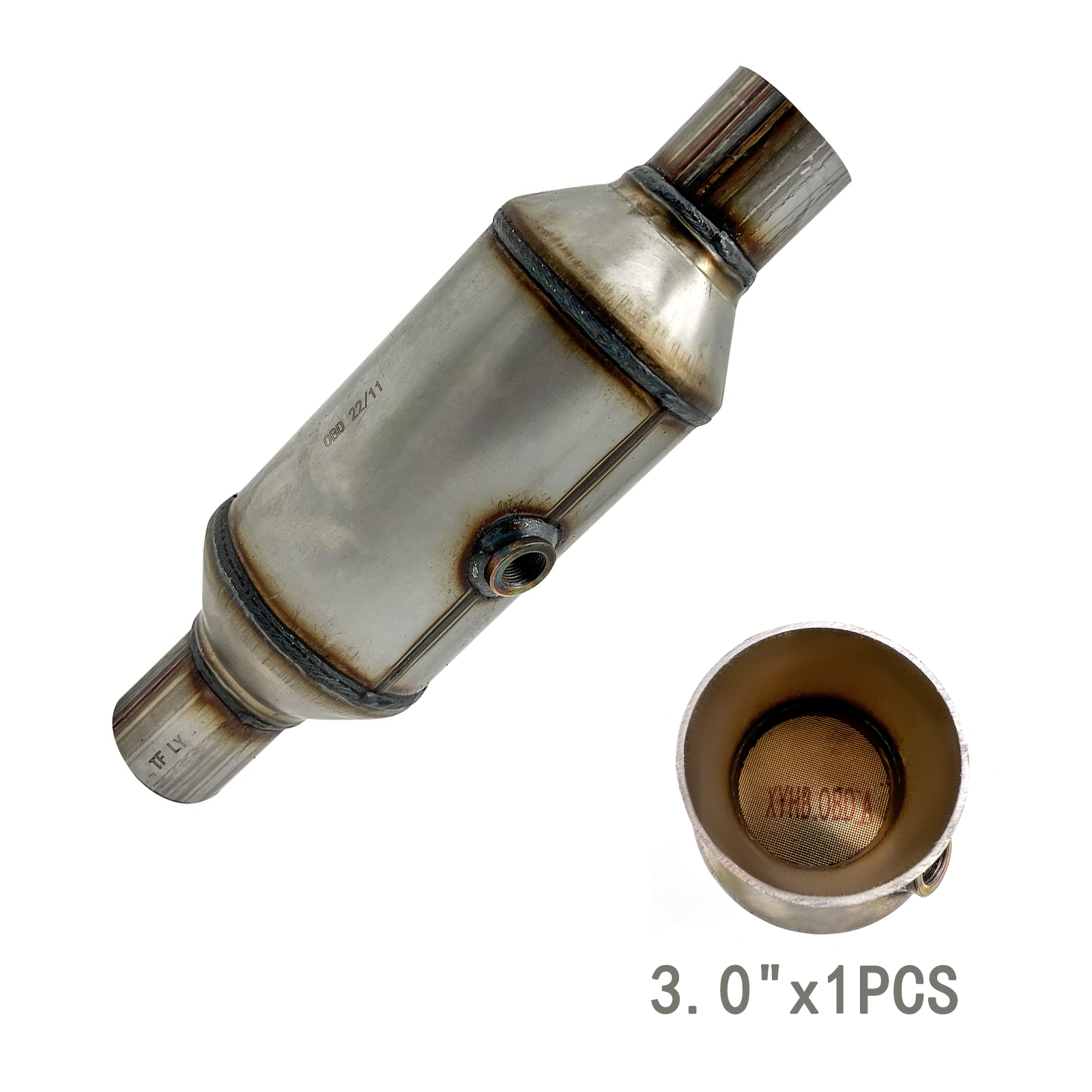 Universal Catalytic Converter 3.0" Inlet Outlet fit for Isuzu NPR GAS