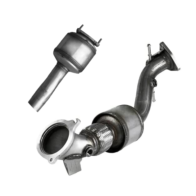 2PCS Land Rover Front and Rear Catalytic Converters Exhaust Pipe for Land Rover LR2 Range Rover Evoque Discovery Sport 2.0L L4 LR024235 LR024237