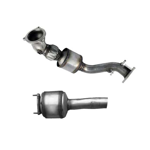 2PCS Land Rover Front and Rear Catalytic Converters Exhaust Pipe for Land Rover LR2 Range Rover Evoque Discovery Sport 2.0L L4 LR024235 LR024237